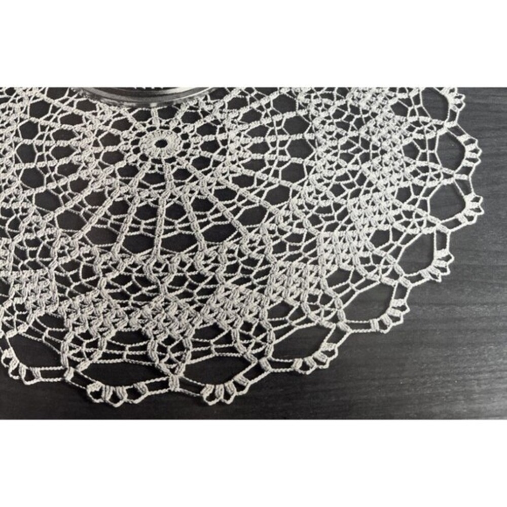 Vintage 1950 Crochet Knit Doily Pattern BROCADE Tatted Hairpin 15"